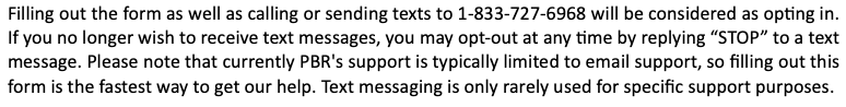 Text Opt-In