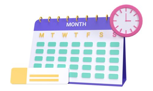 Calendar for a board review study schedule