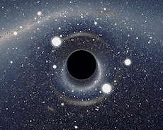 Black hole in space representing the 'Black Hole of Google Search' when preparing for Pediatric Board Exams
