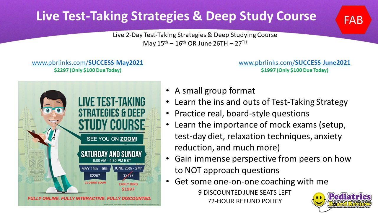 Live Test-Taking Strategies & Deep Study Course