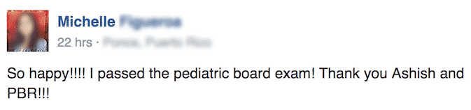 Michelle Passed the Pediatric Board Exam