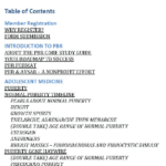 PBR Table of Contents Image Table of Contents from the Pediatrics Board Review roadmap, outlining major topics covered in the guide.