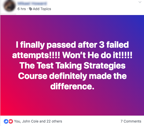 Passed Pediatric Board Exam - FB Message - 06