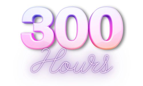 a number with purple and pink gradients