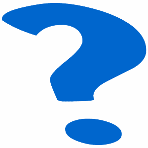 Large blue question mark representing the advice to start with the question in Pediatric Board Exams