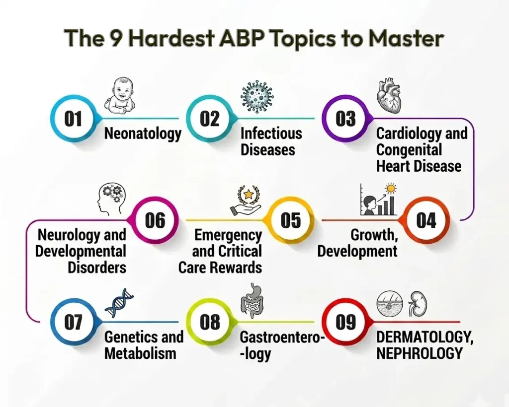 What Topics Are Hardest on ABP Exam? A High-Yield Study Guide Hardest ABP pediatric board exam topics to focus on