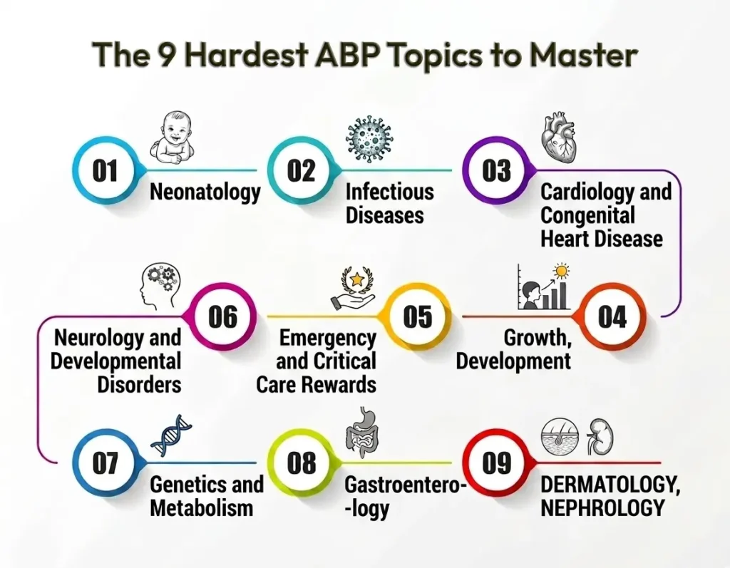 What Topics Are Hardest on ABP Exam? A High-Yield Study Guide Hardest ABP pediatric board exam topics to focus on