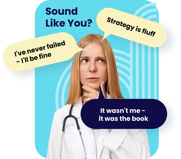 A thoughtful physician contemplates common misconceptions about medical board exam prep — underestimating the importance of strategy and over-relying on study materials.