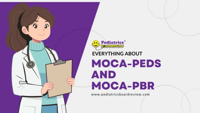 Banner image for Pediatrics Board Review article explaining MOCA-Peds and the MOCA-PBR study guide