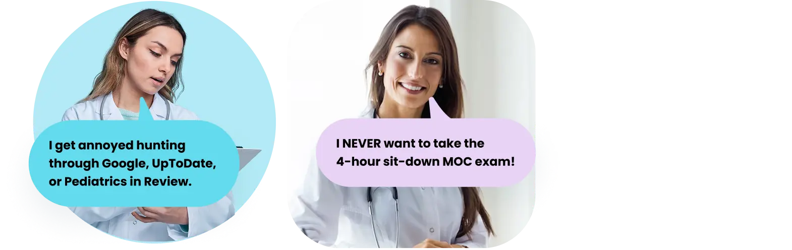 2026 MOCA-PEDS Study Guide & Test Companion Doctors describing frustrations and goals related to MOCA-Peds preparation
