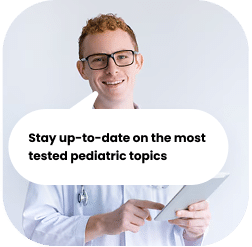 Pediatric physician highlighting how PBR CME bundles help clinicians stay current on the most tested pediatric topics