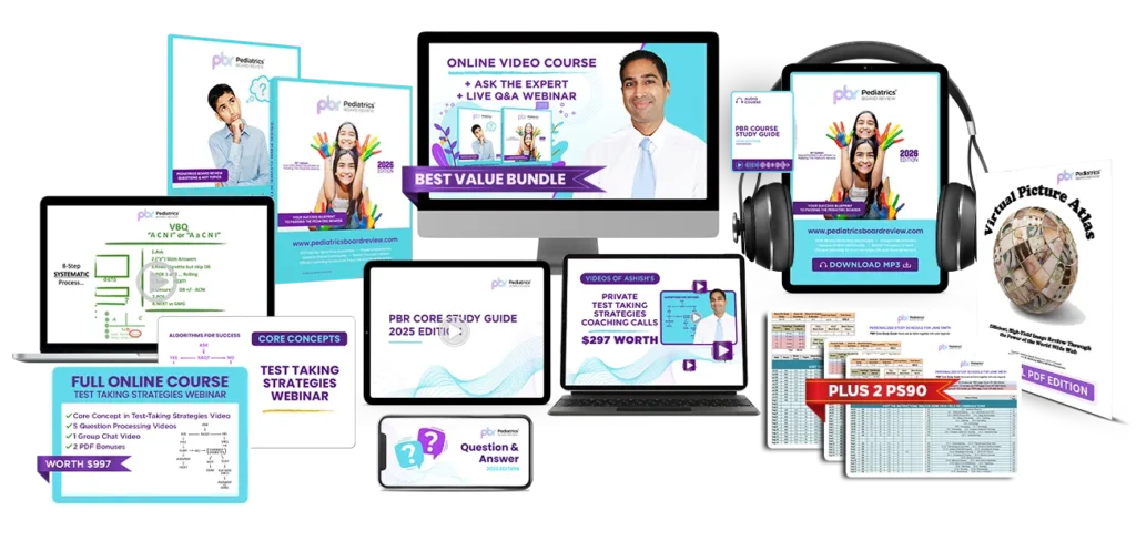 Pediatric Board Review Course 2026 PBR No Brainer Bundle for ABP initial certification exam prep