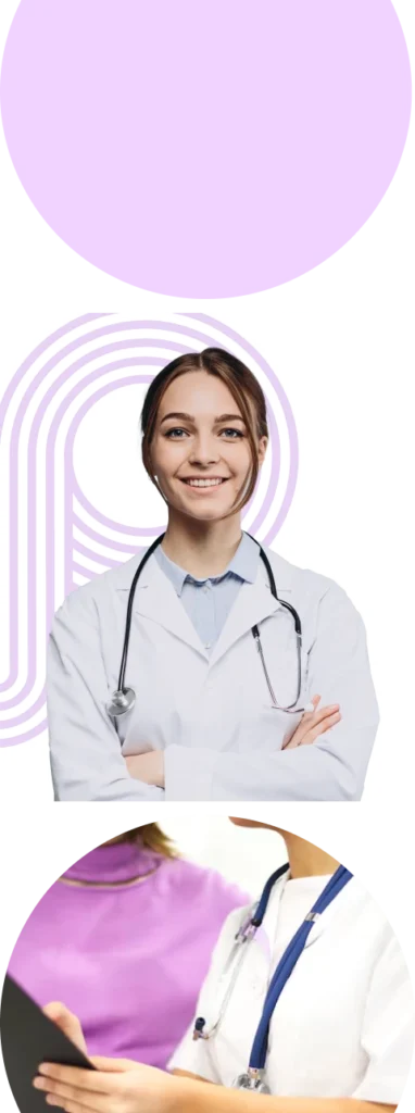 Tools to help you pass Medical professionals featured in a banner promoting tools and discounts to help prepare for the American Board of Pediatrics certification exam