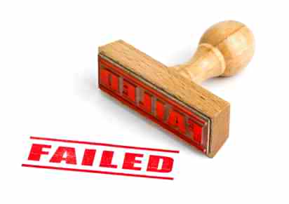 You failed the pediatric boards. Let us help you pass this time. Failed Stamp representing a fail on the pediatric boards.