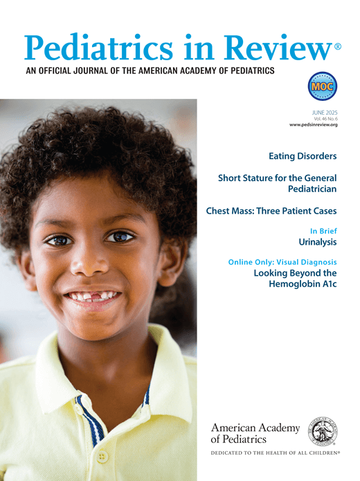 Cover or article view of Pediatrics In Review, a clinical resource published by the American Academy of Pediatrics